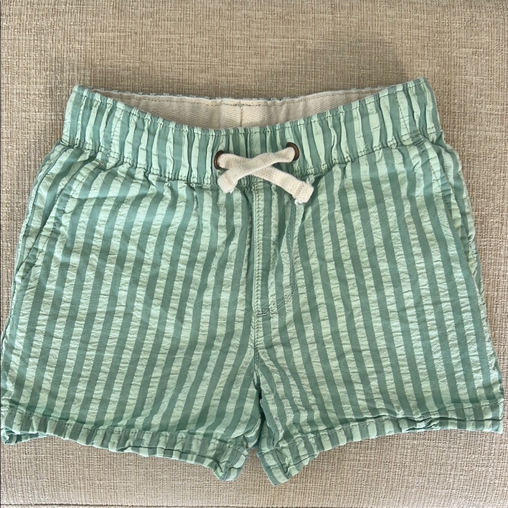 Striped Green Boys Shorts